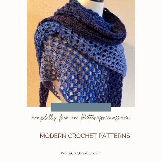 Modern Crochet Patterns Free 1 lacy shawl styled