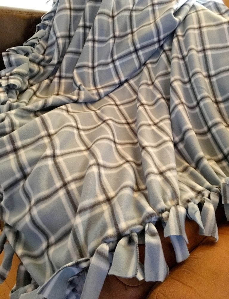 tied fleece blanket